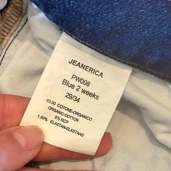 Jeanerica “Blue 2 Weeks” Dark Blue Denim Jeans - Picture 3 of 6